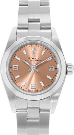 Rolex Pre-owned Rolex Oyster Perpetual 24 Automatic Chronometer Pink Dial Ladies Watch 76080 PSO