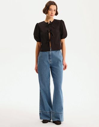 Omnes Womens Apollo Blouse in Black - Size: 10