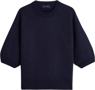 SOEUR Lise Pullover met korte mouwen - Dames - Ronde hals truien - Blauw - XS - Truien & Vesten