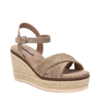 Xti Womens Refresh Wedge Sandals In Taupe