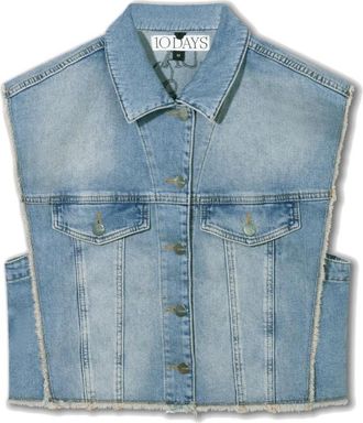 10 Days Denim Vest - Dames - Bodywarmers - Blauw - L - Denim - Jassen
