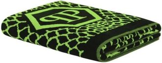 Philipp Plein Home, unisex, Groen, ONE Size, Python Beach Strandlaken