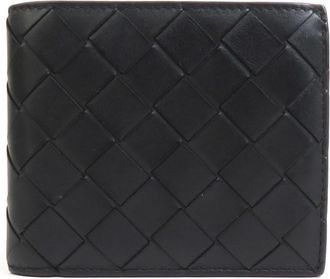 Bottega Veneta Black Leather Wallet (Bi-Fold) (Pre-Owned)