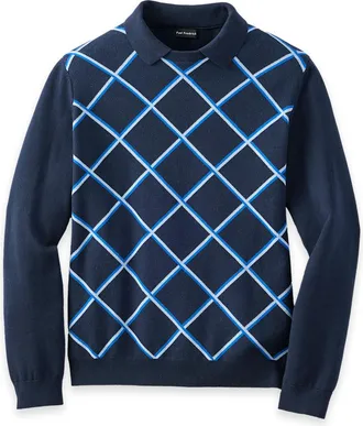 Paul Fredrick Cotton Crewneck Polo