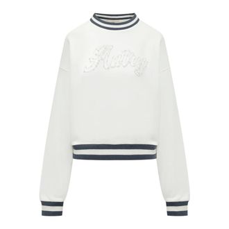 Autry Sweatshirts, female, White, Size: L Cropped Sweatshirt