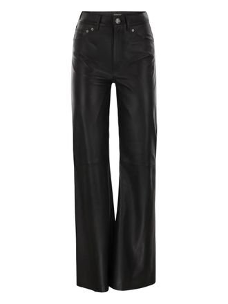 Dondup five-pocket trousers - women - Lambskin/Polyester/Lycra - 42 - Black