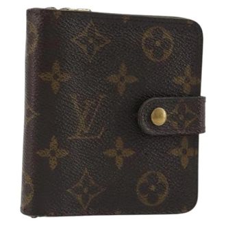 Louis Vuitton Pre-owned Monogram Canvas Portemonnee - Dames - Vintage Accessoires - Bruin - ONE Size - Vintage