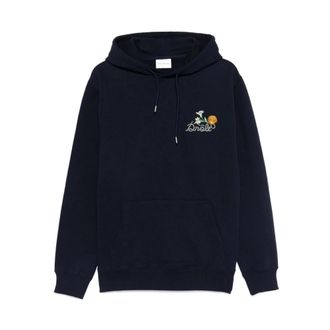 Dr&ocirc;le de Monsieur Hoodies, male, Blue, Size: XL Shell Embroidered Hoodie