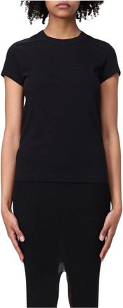 Rick Owens Tops, Dames, Zwart, S, Katoen, T-shirt met korte mouwen