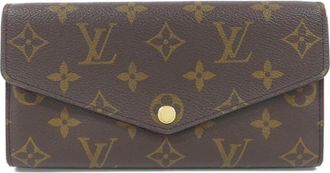 Louis Vuitton Coquelicots Marron Coated Canvas Long Wallet (Bi-Fold) (Pre-Owned)