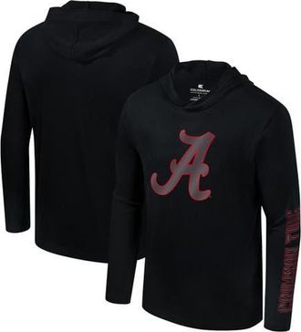 Colosseum Mens Colosseum Black Alabama Crimson Tide Color Pop Active Blend 2-Hit Long Sleeve Hooded T-Shirt at Nordstrom, Size Medium