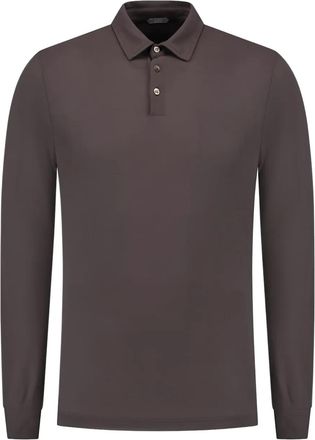 Zanone Polo a maniche lunghe - Marrone
