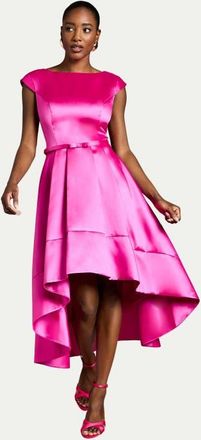 Coast Twill Hi-lo Midi Dress in Magenta at Nordstrom, Size 12