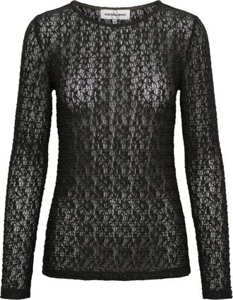 &Co Woman Tris Kant Top - Dames - Tops - Zwart - Maat: 3XL Poliester
