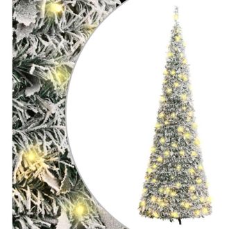 vidaXL &Aacute;rbol De Navidad Artificial Desplegable Con Nieve 200 Led 210cm Vidaxl