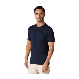 Brooks Brothers T-shirt in cotone con logo - - Tops - Uomo - Blu - XL