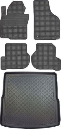 OEM Volkswagen Golf V Variant / Kombi Desde Junio De 2007 Hasta 2009. Juego De Alfombrillas De Goma Para Coche + Alfombrilla Para Maletero
