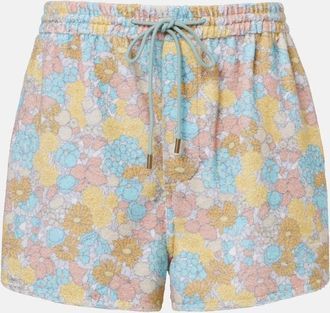Chlo&eacute; Chlo&eacute; Floral cotton terry shorts