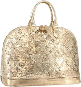 Louis Vuitton Tweedehands Canvas Louis Vuitton tassen - Dames - Vintage Handtas - Geel - ONE Size - Vintage