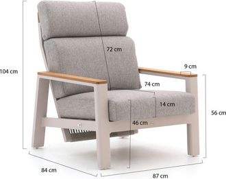 Bellagio la vita attrattiva Bellagio Ledrotta lounge tuinstoel verstelbaar