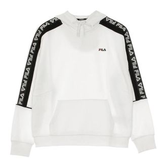Fila Lichtgewicht capuchontrui in Bright White/Black - Dames - Hoodies - Wit - S - Hoodies & sweatvesten