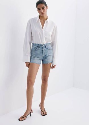 Mango Short denim strass blu medio - Donna - 36 - MANGO