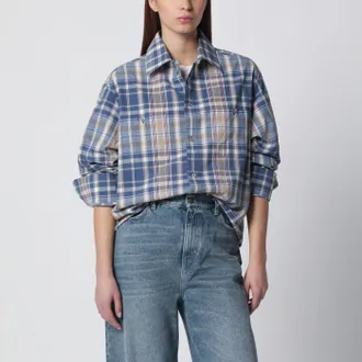 Golden Goose Camicia a quadri blu indigo