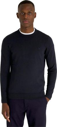Lyle & Scott Adelaar Crew Neck Katoen Trui - Heren - Ronde hals truien - Blauw - S - Katoen - Truien & Vesten