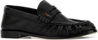 Saint Laurent Womens Black Leather Le Loafers Nero Mocassini