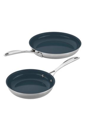 Zwilling Clad CFX Stainless Steel Ceramic Nonstick Fry Pan 2-Piece Set at Nordstrom