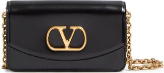 Valentino Garavani Womens Vain Small Leather Clutch
