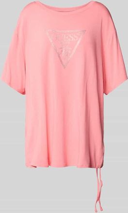 Guess T-Shirt mit Logo-Print Modell COULISSE in Apricot, Gr&ouml;&szlig;e XL