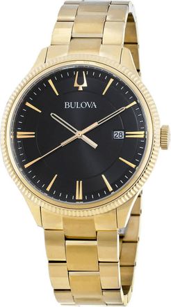 Bulova Classic Quartz Black Dial Mens Watch 97B228