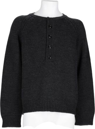 Our Legacy Grey Boxy Buttoned Merino Wool Top