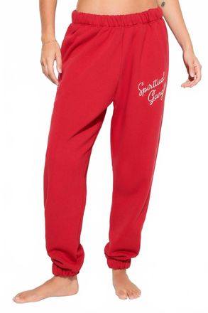 Spiritual Gangster Insignia Portia Sweatpant In Red Heart