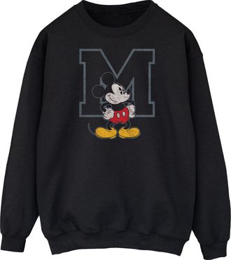 Disney Heren Classic M Mickey Mouse Sweatshirt (Zwart)