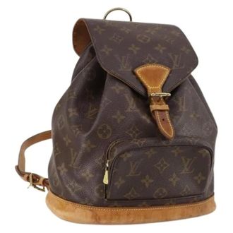 Louis Vuitton Pre-owned Backpacks, female, Brown, Size: ONE SIZE Pre-owned Canvas Backpack
