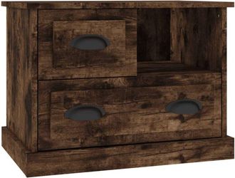 vidaXL Mesita de noche color roble ahumado 60x39x45 cm Vidaxl