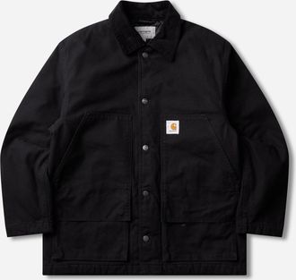 Carhartt Work in Progress Men s Lander Coat Black (Stone Washed)