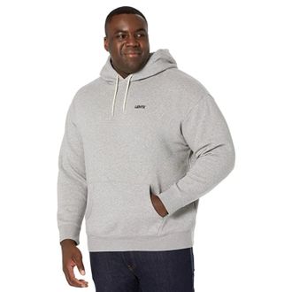 Levi's Hoodie Men Big Mid Tone Gray Heather Long Sleeve Cozy Pullover JZZ400