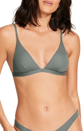Vitamin A Moss Rib Bikini Top in Green at Nordstrom, Size X-Small