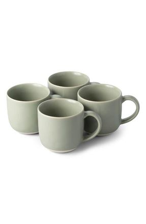 Fable Interiors The Mugs Set of 4 Stoneware Mugs in Beachgrass Green at Nordstrom