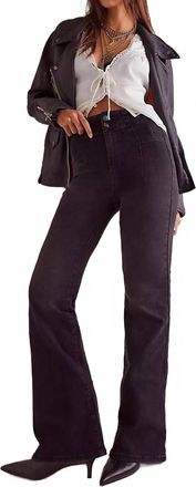 Free People Jayde Flare Jean In Onyx