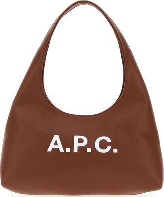 A.P.C. Ninon Small Schoudertas - Dames - Schoudertassen - Bruin - ONE Size - Leer - Tassen