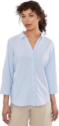 Royal Robbins Expedition Pro 3/4 Sleeve Womens Clothing Misty Blue : MD, Polyester