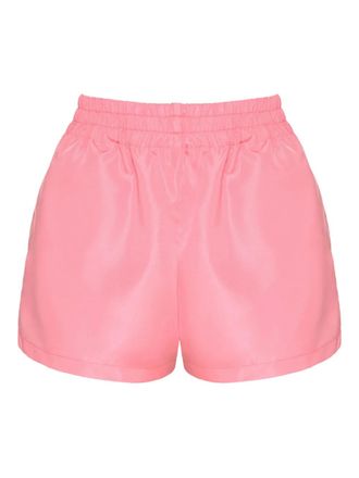 Anouki elasticated-waist taffeta shorts - Pink