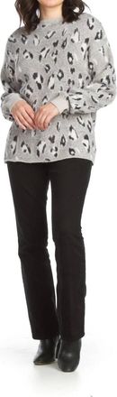 Papillon Leopard Print Sweater In Grey