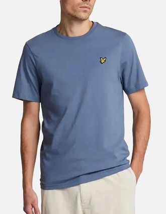 Lyle & Scott Mens Lyle Scott Mens Short Sleeve T Shirts Regular Fit Crew Neck Summer Cotton Tee - Blue - Size: 40