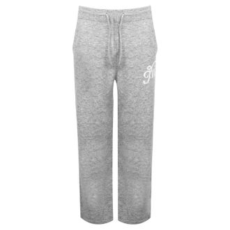 Jack Wills Heren-joggingbroek met tekstlogo met initialen (Grijze Mergel)