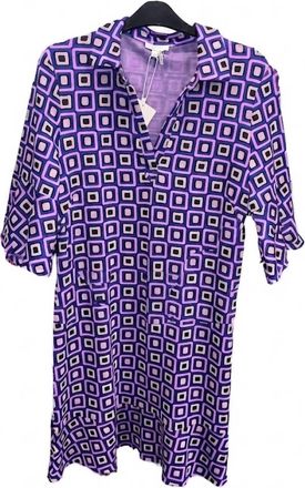Tyler B&ouml;e Womens Retro Johnny Blocks Dress In Purple Multi